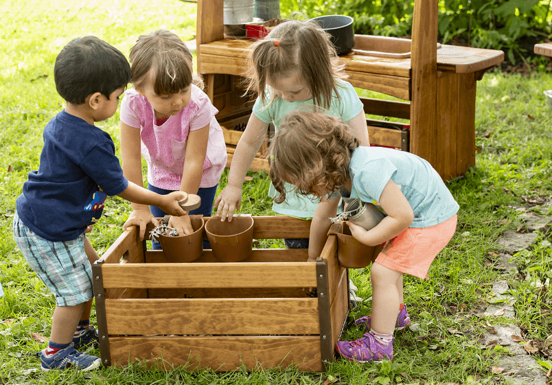 Kids playing outside